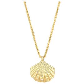 Lipsy Gold Plated Oversized Shell Pendant Necklace