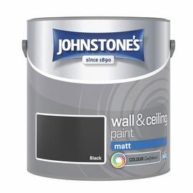 Johnstone's Wall & Ceiling Matt Paint - Black - 2.5L