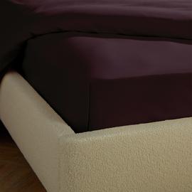 Silentnight Supersoft Plain Burgundy Fitted Sheet - Double