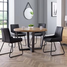 Julian Bowen Soho Pair of Faux Leather Dining Chairs