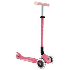 Globber Elite Glow Lights Scooter - Coral Pink