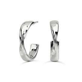 Radley Silver Plated Hammered Hoop Earrings