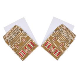 Argos Home Pack of 10 Gingerbread House Christmas Cards