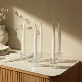 Habitat Tapered White Candles - Pack of 10