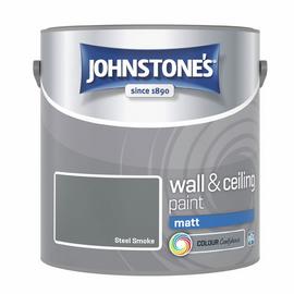 Johnstone's Wall & Ceiling Matt Paint - Steel Smoke - 2.5L