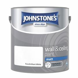 Johnstone's Wall & Ceiling Matt Paint - Brilliant White 2.5L