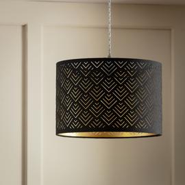 Argos Home Lasercut Black Easy Fit Lampshade - 30cm