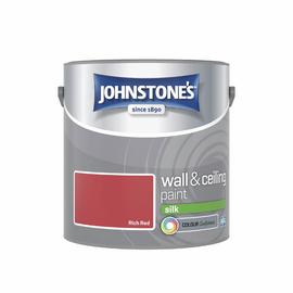 Johnstone's Wall & Ceiling Silk Paint - Rich Red - 2.5L