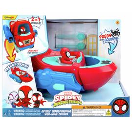 Spidey Transforming Web-Wave Cruiser - 9-Inch 2-In-1 Vehicle