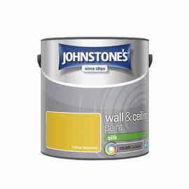 Johnstone's Wall & Ceiling Silk Paint 2.5L - Yellow Diamond