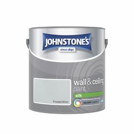 Johnstone's Wall & Ceilings Frosted Silver Silk Paint 2.5L