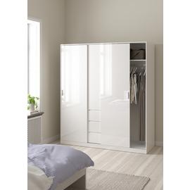 Tvilum Naia 3 Door 3 Drawer Sliding Wardrobe