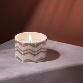 Fired Earth Medium Candle - Darjeeling & Damask Rose