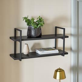 Habitat Loft Living 60cm Wall Shelf - Black