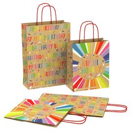 Eco Nature Happy Birthday Gift Bag - Pack of 4