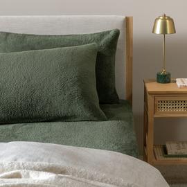 Argos Home Fleece Standard Pillowcase Pair