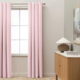 Habitat Blackout Eyelet Curtain - Pink - 229x168cm