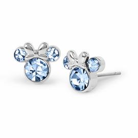 Disney Silver Plated Blue Stone Minnie Mouse Stud Earrings