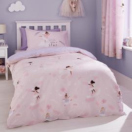 Catherine Lansfield Dancing Fairies Pink Kids Bedding Set