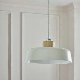 Argos Home Natural Metal and Wood Easy Fit Lampshade - 30cm