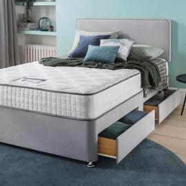 Silentnight Pavia Pocket Memory Small Double Divan Set- Grey