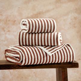 Yard Hebden Stripe Hand Towel - Brown