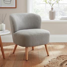 GFW Evie Boucle Teddy Accent Chair- Grey