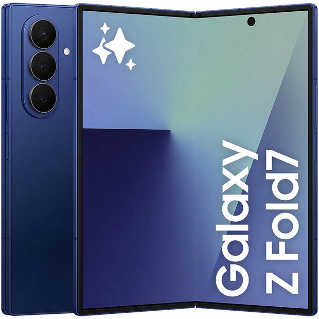 Buy SIM Free Samsung Galaxy Z Fold7 5G 1TB AI Phone - Blue | SIM