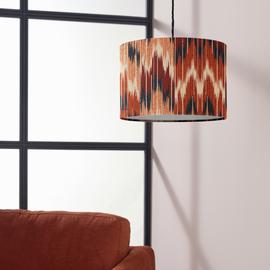 Habitat Brushmark Print Orange Easy Fit Lampshade - 30cm