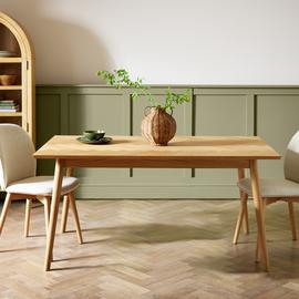 Habitat Dorney Herringbone Oak Veneer 6 Seater Dining Table