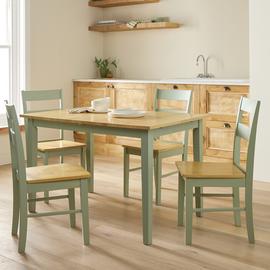 Argos Home Chicago Extend Sage Green Dining Table & 4 Chairs