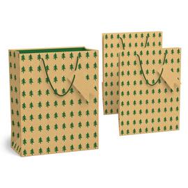 Argos Home Pack of 3 Kraft Tree Printed Large Gift Bags