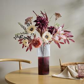 Argos Home Artificial Burgundy Floral Bouquet - 60cm