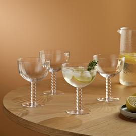 Habitat Bobbin Set of 4 Cocktail Glasses - Clear
