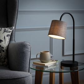 Habitat Metal Table Lamp - Black & Grey