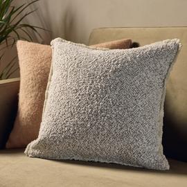 Habitat Boucle Fringe Cushion - Ivory - 43x43cm