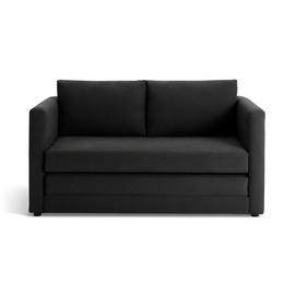Argos Home Lucy Faux Leather Sofa Bed - Black