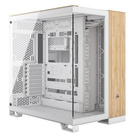 CORSAIR 6500X ATX Mid-Tower Dual-Chamber PC Case -White Wood