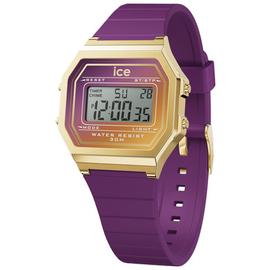 ICE-Watch Retro Digital Violet Silicone Strap Watch