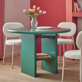 Habitat Geller Solid Wood 4 Seater Dining Table - Green