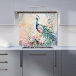 WRT Peacock Multicolour Kitchen Splashback - W900xH750mm