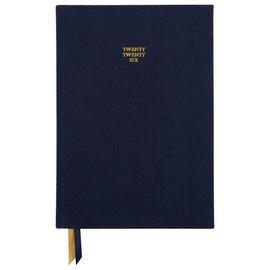 Habitat A5 Week To View Linen Diary 2026 - Navy Blue
