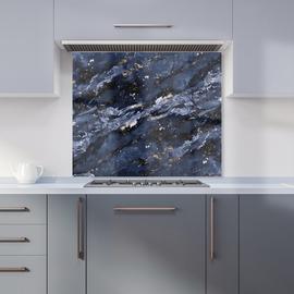 WRT Quartz Blue Kitchen Splashback - W900xH750mm