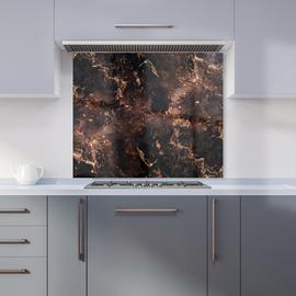 WRT Copper Effect Metallic Kitchen Splashback - W900xH750mm