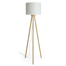 Habitat Wooden Tripod Floor Lamp - Walnut & Natural