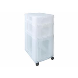 Really Useful 3 Drawer Plastic Mixed Storage Tower - Clear