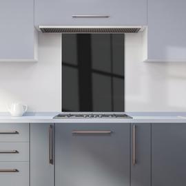 WRT Plain Black Kitchen Splashback - W600xH750mm
