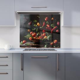 WRT Veg Ballet Multicolour Kitchen Splashback - W900xH750mm
