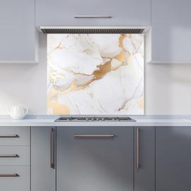 WRT Marble White Kitchen Splashback - W900xH750mm