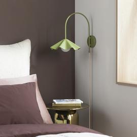 Habitat Yuno Pleat Metal Arch Wall Light - Olive